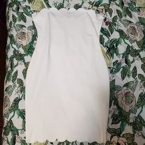 White scalloped dress